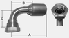 SHFBW SERIES STAINLESS STEEL SWIVEL FEMALE BSP 60° CONE -- SHFBW-12-12BSP90 - Image