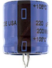 Capacitor, Al Electrolytic;390uF;Snap-In;Radial;+/-20%;Case H02;200VDC;0.87In.D -- 70190446