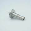 SHV-10 Coaxial Feedthrough, 1 Pin, Grounded Shield, Exposed Insulator, 1.18″ QF / KF Flange - A1603-1-QF - MPF Products, INC.