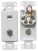 Datacommunication Face Plate with Jack - NS783W - Hubbell Incorporated