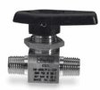 4M-MB6LPFA-SSP - Parker two-way straight ball valve, stainless steel, 1/4