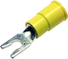 Terminal, Locking Fork, #6, Crimp, Yellow; Product Range Multicomp - 14T2402 - Newark, An Avnet Company