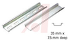 DIN MOUNTING RAIL, PERFORATED STEEL, 7.5MM DEEP, LENGHT: 2M - 70078593 - Allied Electronics, Inc.