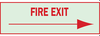 Glow-in-the-Dark Fire & Exit Sign - 80232 - Brady Corporation
