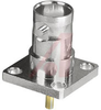 connector,rf coaxial,commercial bnc panel recept,4-hole square flange,solder cup - 70142915 - Allied Electronics, Inc.