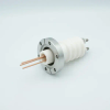 Power Feedthrough, 25,000 Volts, 50 Amps, 3 Pins, 0.094″ Copper Conductors, 2.75″ Conflat Flange - A6203-1-CF - MPF Products, INC.