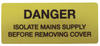 Label, Danger Isolate, 25 X 60Mm, Pk8; Label Type Multicomp Pro - 12T8921 - Newark, An Avnet Company