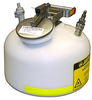 Justrite White HDPE 2 gal Safety Can - 14 3/4 in Height - 12 in Overall Diameter - 697841-14534 - 697841-14534 - R. S. Hughes Company, Inc.
