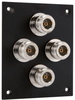 Universal Sub-Panel, Four N Type Feed-Thru Bulkhead Coupler Rohs Compliant L-Com - 07AH3440 - Newark, An Avnet Company