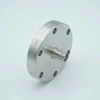 SHV-5 Coaxial Feedthrough, 1 Pin, Grounded Shield, Exposed Insulator, 2.75″ Conflat Flange, Without Air-side Connector - A0336-2-CF - MPF Products, INC.