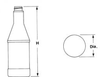 PET and HDPE Plastic Bottles -- #709 ADDITIVE ROUND-BAREX-12 oz-709005-24-400 - Image