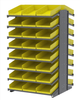 Akro-Mils 1800 lb Yellow Gray Powder Coated Steel 16 ga Double Sided Fixed Rack - 36 3/4 in Overall Length - 48 Bins - Bins Included - APRD18178 YELLOW - APRD18178 YELLOW - R. S. Hughes Company, Inc.