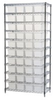Akro-Mils Vantage 2000 lb Adjustable White Chrome Steel Open Adjustable Fixed Shelving System - 40 Bins - 2000 lb Total Capacity - AWS183630400 WHITE - AWS183630400 WHITE - R. S. Hughes Company, Inc.