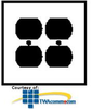 Leviton 2-Duplex Midway Size Nylon Wallplate - PJ82 - TelephoneStuff.com