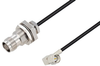 TNC Female Bulkhead to SMA Male Right Angle Cable 150 cm Length Using RG174 Coax - PE3W03417-150CM - Pasternack