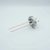 Power Feedthrough with Power Glove Connectors, 10,000 Volts, 30 Amps, 2 Pins, 0.094″ Copper Conductors, 2.75″ Conflat Flange - A2523-3-CF - MPF Products, INC.