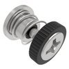 Captive Screw, M3 X 0.5 Thread, Press-in, Phillips Recess, Knurled Black Knob -- 52-A31-51-4-000 - Image