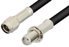 SMA Male to SMA Female Bulkhead Cable 18 Inch Length Using RG58 Coax, RoHS - PE3956LF-18 - Pasternack
