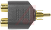 Adapter, RCA; RCA (F/M/F); Gold Plated Brass; Black - 70197199 - Allied Electronics, Inc.
