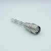 MS High Voltage Series, Multipin Feedthrough, 7 Pins, 12,000 Volts, 7.5 Amps per Pin, 0.05″ Moly Conductors, 0.75″ Dia Stainless Steel Weld Adapter - A3084-1-W - MPF Products, INC.