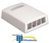 Panduit® NetKey 4-Port Surface Mount Box - NK4BXAW-AY - TelephoneStuff.com