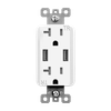 3.0 Amp Dual USB Charger, 15W Duplex Tamper Resistant Outlet - R1620D30 - Suzhou Ele Mfg Co., Ltd.