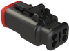 Plug W/strain Relief End Cap, 4Pos, Blk; Product Range Amphenol Sine/tuchel - 66W6738 - Newark, An Avnet Company