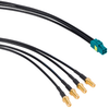Cable, Mini Fakra Jack-4Xsma Jack , 3.3 ; Connector To Connector Amphenol Rf - 50AK9278 - Newark, An Avnet Company