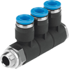 Multiple distributor - QSLV3-G3/8-8 - Festo Corporation