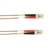1-m, LC-LC, 50-Micron, Multimode, Plenum, Brown Fiber Optic Cable -- FOCMP50-001M-LCLC-BR - Image