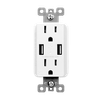 3.0 Amp Dual USB Charger, 15 W Duplex Tamper Resistant Outlet - R1615D30 - Suzhou Ele Mfg Co., Ltd.