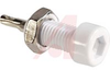 Tip Jack, insulated, accepts .080 tip, white - 70182123 - Allied Electronics, Inc.