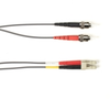 1-m, ST-LC, 50-Micron, Multimode, Plenum, Gray Fiber Optic Cable -- FOCMP50-001M-STLC-GR - Image