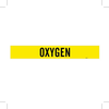 Brady B-946 Black on Yellow Vinyl Self-Adhesive Pipe Marker - 2 1/4 in Height - 2 in Character Height - 14 in Length - Printed Msg = OXYGEN - 7209-1 - 754476-79071 - R. S. Hughes Company, Inc.