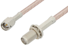SMA Male to SMA Female Bulkhead Cable 18 Inch Length Using RG316-DS Coax, RoHS - PE3973LF-18 - Pasternack