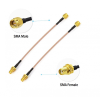 SMA Male St. Connector With RG316 Cable (L-3Mtr) + SMA Female Bulkhead St. Connector - ET-SMS-4L3-SFS-BH - Eteily Technologies India Pvt. Ltd.