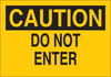 Brady B-302 Polyester Rectangle Yellow Restricted Area / No Trespassing Sign - 14 in Width x 10 in Height - Laminated - TEXT: CAUTION DO NOT ENTER - 84009 - 754476-84009 - R. S. Hughes Company, Inc.