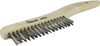 Hand Wire Scratch Brush. .012 Stainless Steel Fill, Shoe Handle, 2 x 17 Rows - 44062 - Weiler Abrasives