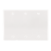3-Gang Blank Wall Plates, Thermoplastic Standard Size Glossy Finish - 3043 - Suzhou Ele Mfg Co., Ltd.