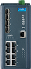 8FE PoE and 4G SFP Managed Ethernet Switch, IEEE802.3af/at, 46~57VDC -- EKI-7712E-4FP-AE
