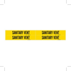 Brady B-946 Black on Yellow Vinyl Self-Adhesive Pipe Marker - 1 1/8 in Height - 3/4 in Character Height - 7 in Length - Printed Msg = SANITARY VENT - 7252-4 - 754476-93308 - R. S. Hughes Company, Inc.