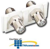 Siemon SM Bezel with 2 F-Type Coaxial Connectors - SMC-FA-02 - TelephoneStuff.com