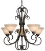 8606-5 RBZ Mid. Chandeliers-Glass Up - 376422 - Capital Lighting, Inc.