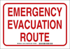 Brady B-120 Fiberglass Reinforced Polyester Rectangle White Emergency & Fire Exit Sign - 10 in Width x 7 in Height - TEXT: EMERGENCY EVACUATION POINT - 132200 -- 754473-83355 - Image