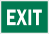 Brady B-302 Polyester Rectangle Green Exit Sign - 14 in Width x 10 in Height - Laminated - TEXT: EXIT - 84678 - 754476-84678 - R. S. Hughes Company, Inc.