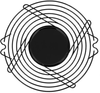 150mm Wire Form Fan Guard, Black E.D. Finish - 08152-02 - Qualtek Electronics Corp.