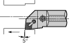 Heavy Metal Shank 80° Diamond Pos. Rake 5° Reverse - Style L for Ceramic Inserts - Greenleaf Corporation