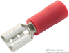 Female Disconnect, 4.9X0.5Mm, Crimp, Red; Product Range Multicomp Pro - 51M6865 - Newark, An Avnet Company