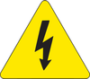 Brady B-946 Black on Yellow Triangle Vinyl High Voltage Warning Label - 8 in Width - 8 in Height - 60224 - 754476-60224 - R. S. Hughes Company, Inc.