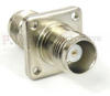 TNC Female (Jack) to TNC Female (Jack) 4 Hole Flange Adapter, Nickel Plated Brass Body, High Temp, 1.35 VSWR - SM5724A - Fairview Microwave Inc.